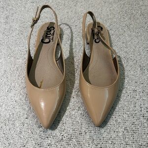 NWOT Circus Sam Edelman Hillary Naked Nude Slingback Flats Size 6.5